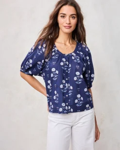 Gilmore Blouse in Marigold Bloom