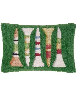 Golf Tees Hook Pillow in Multi
