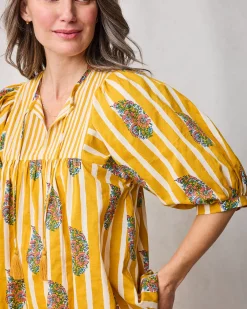 Greta Blouse in Paisley Petals