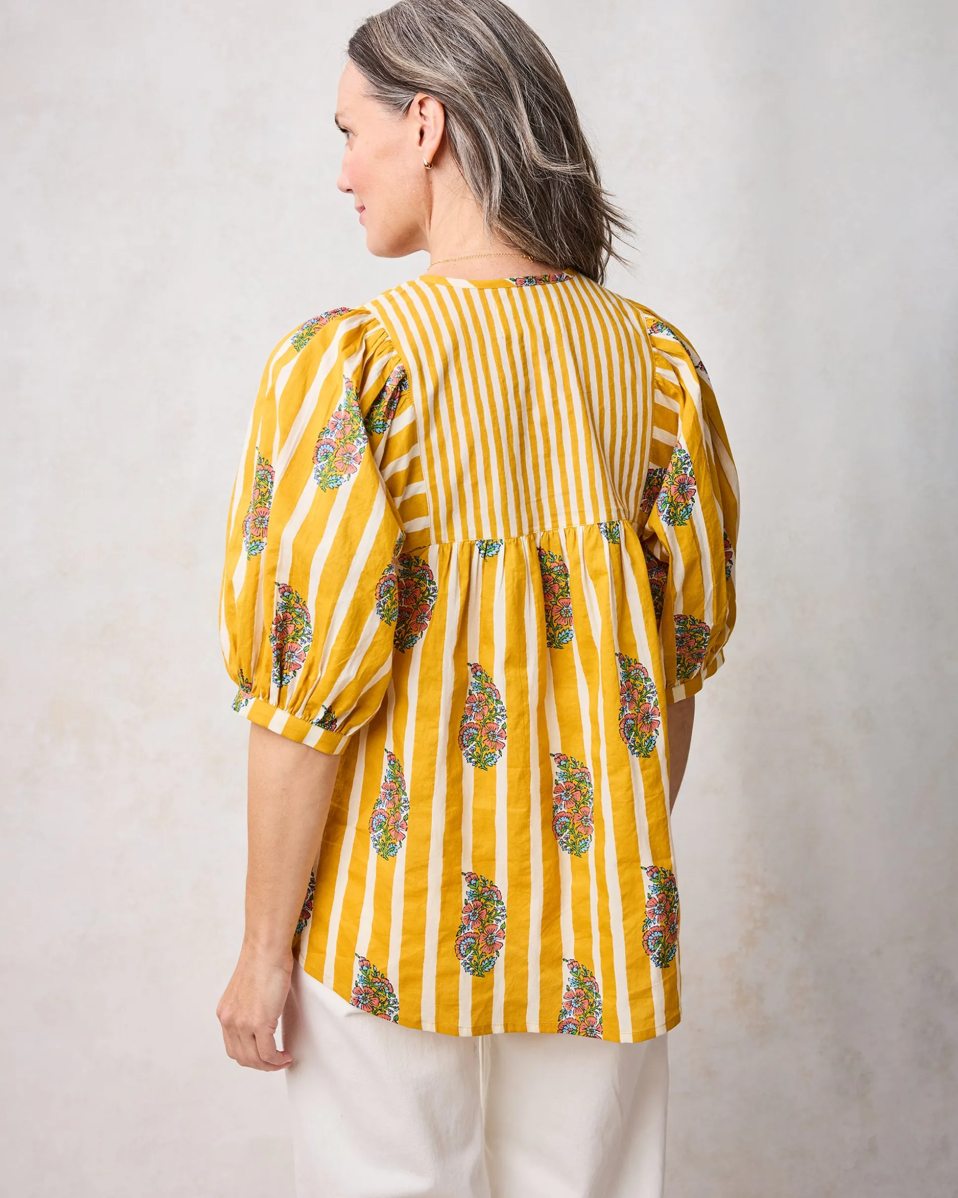 Greta Blouse in Paisley Petals