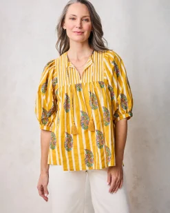 Greta Blouse in Paisley Petals