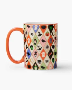 Halloween Argyle Porcelain Mug in Multi
