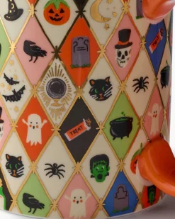 Halloween Argyle Porcelain Mug in Multi