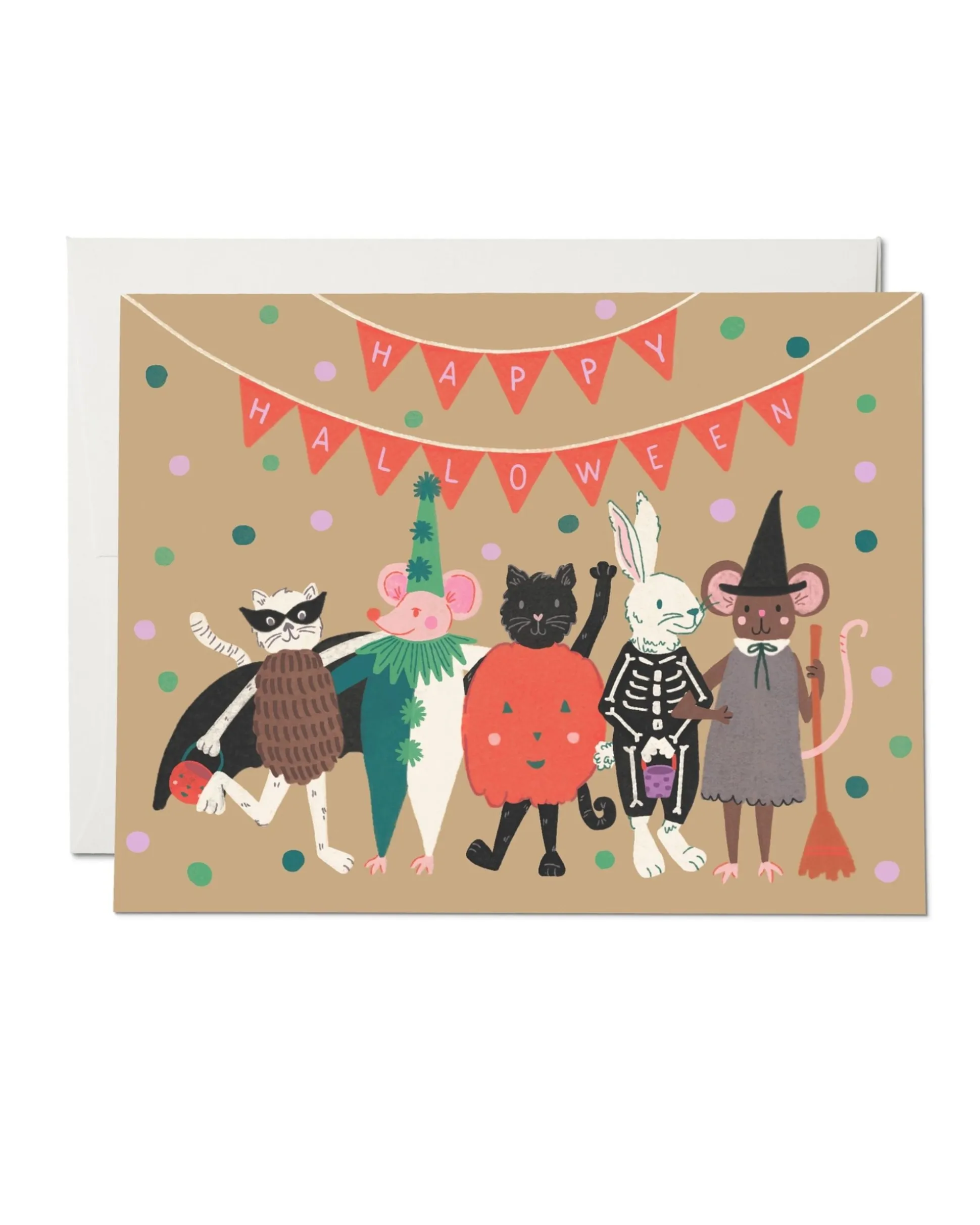 Halloween Critters Greeting Card in Multi