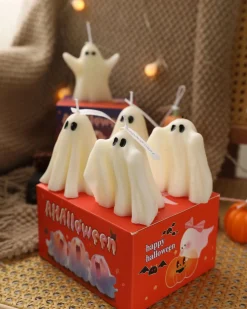 Halloween Ghost Candle in White