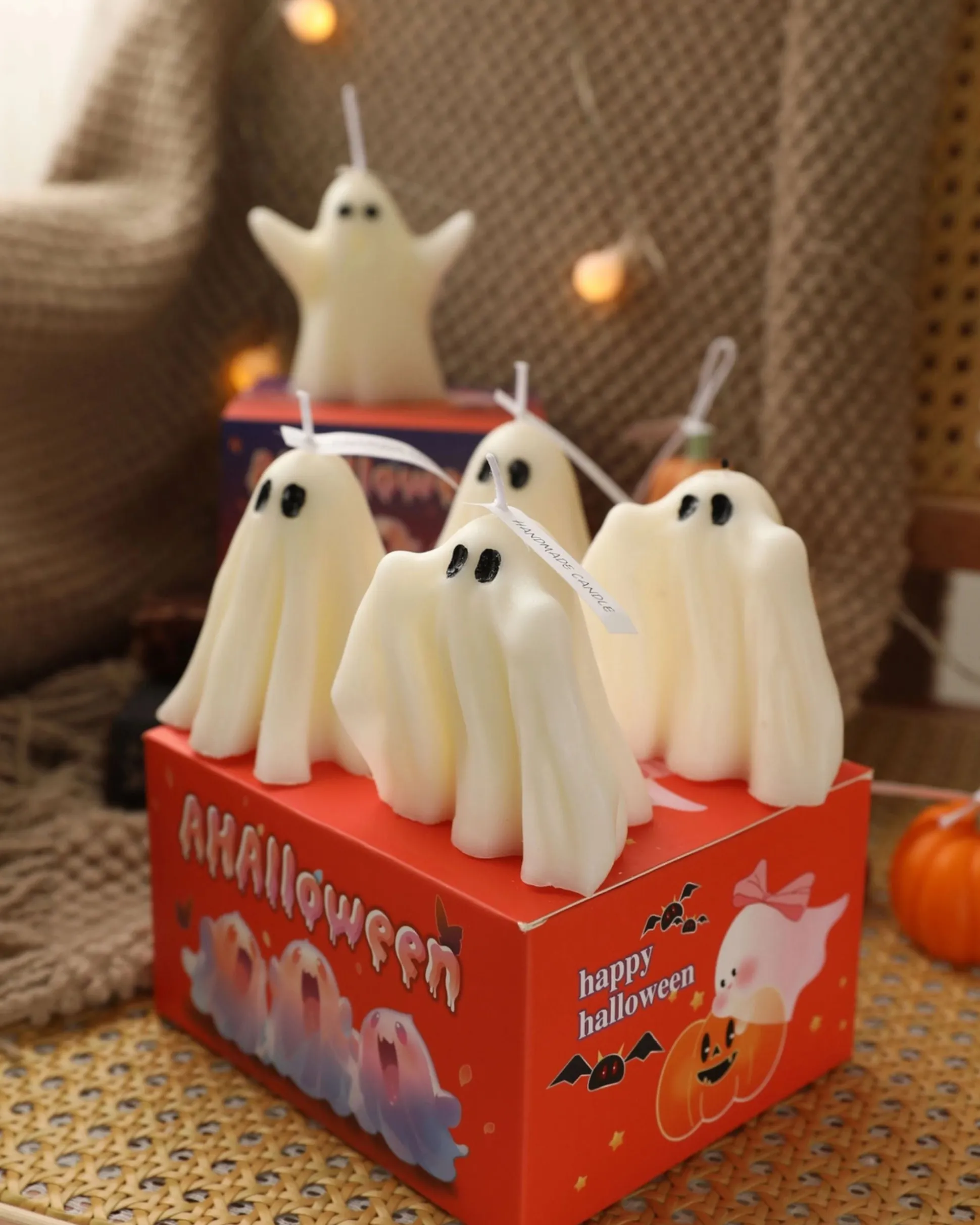 Halloween Ghost Candle in White
