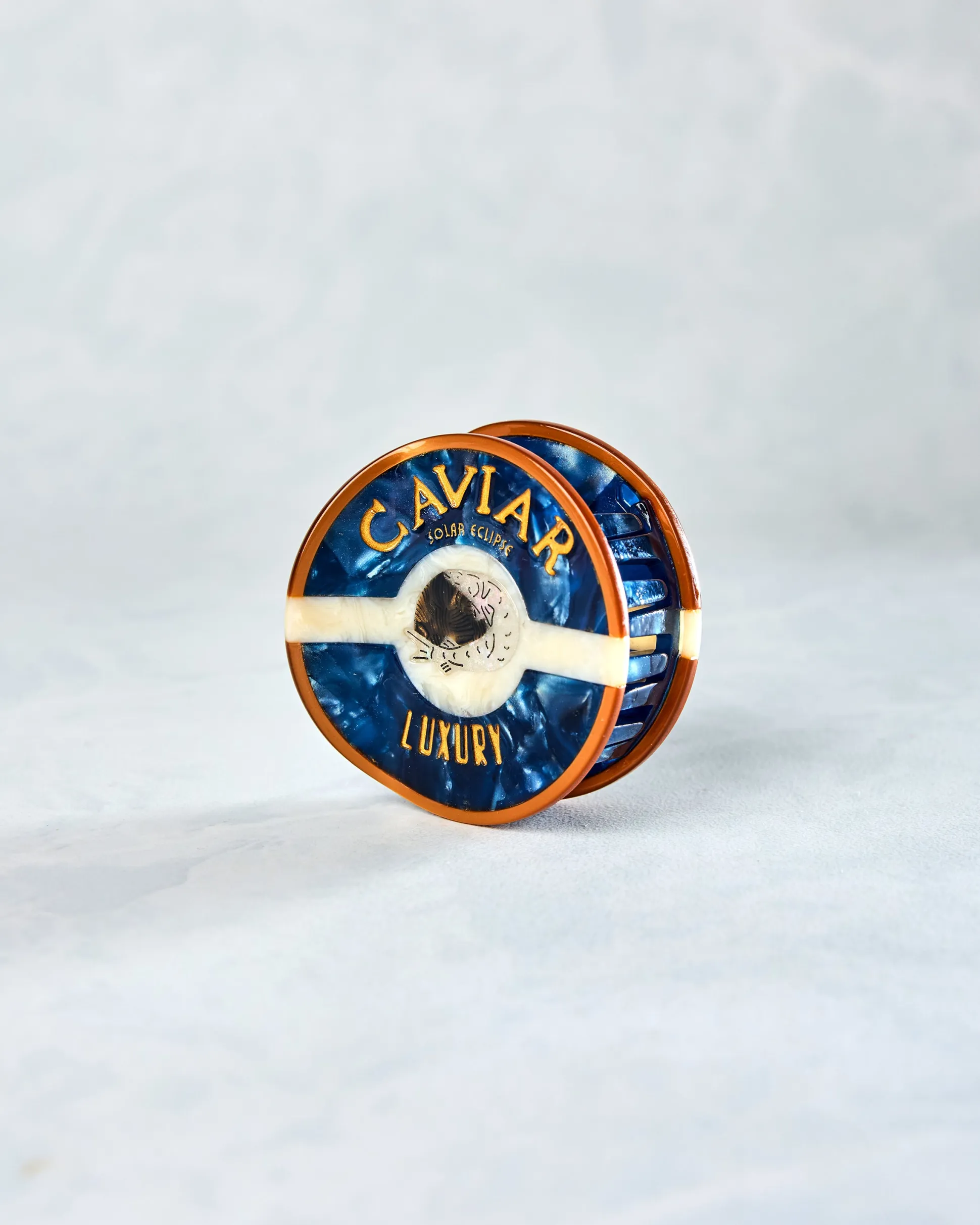 Hand Painted Caviar Claw Hair Clip in Blue
