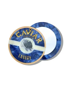 Hand Painted Caviar Compact Mirror in Blue