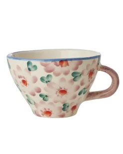 Hand Painted Ceramic Tea Cup in Floral Combo