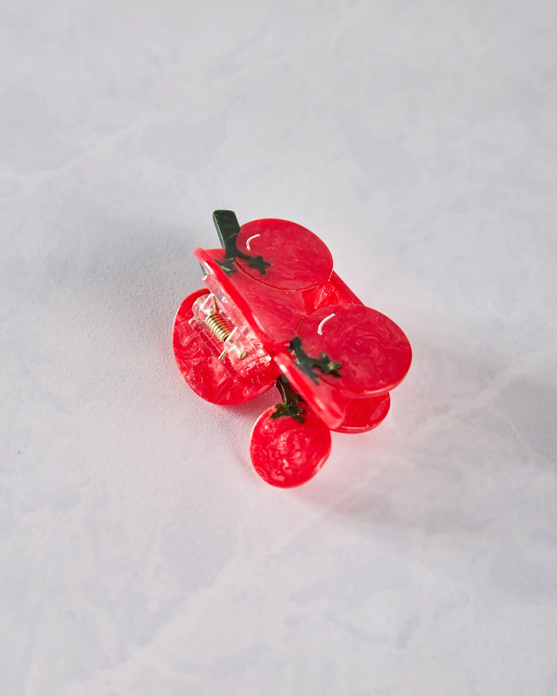 Hand Painted Cherry Tomatoes Claw Hair in Red