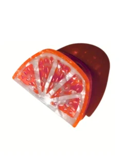 Hand Painted Citrus Slice Claw Hair Clip in Grapefruit