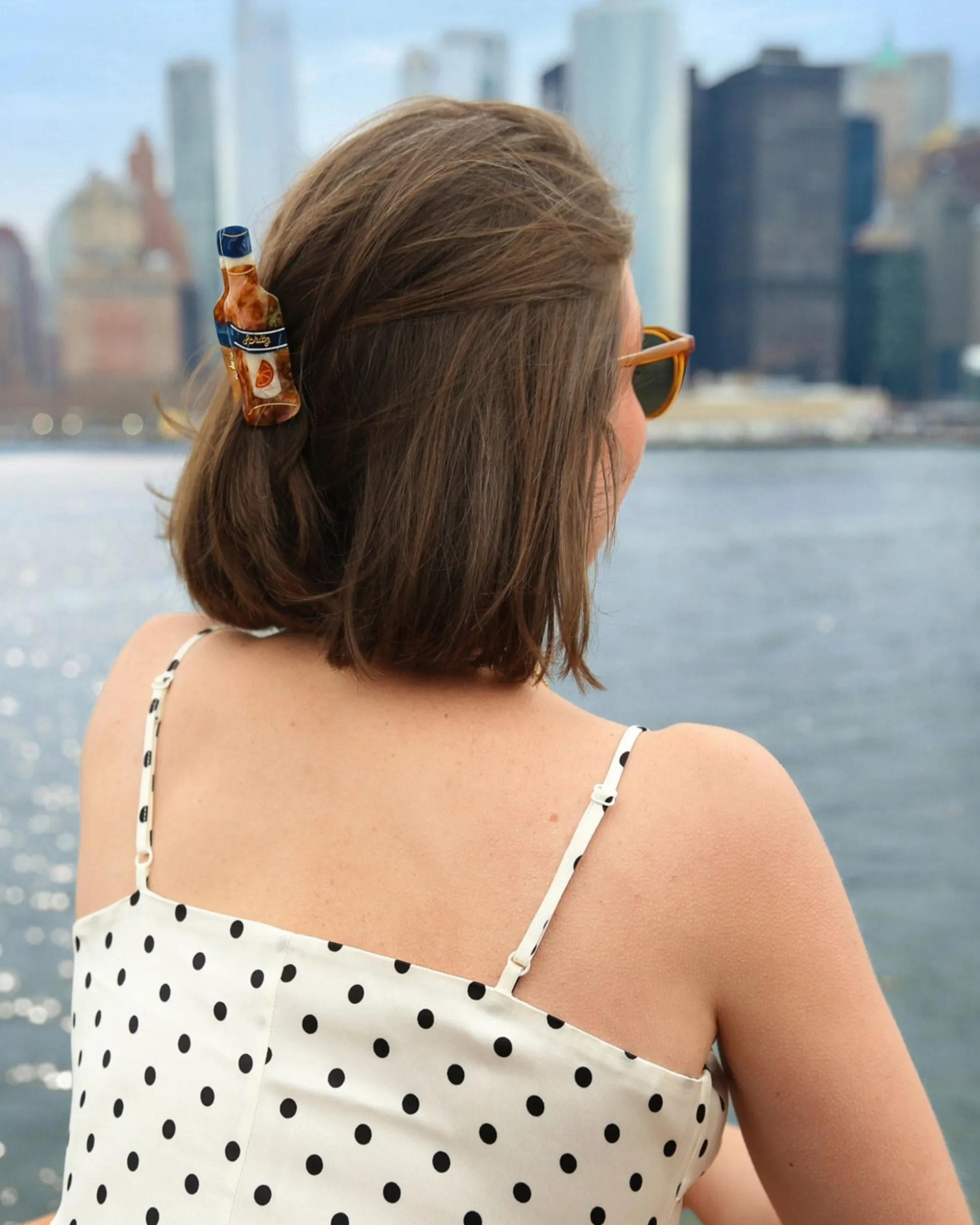 Hand Painted Citrus Spritz Claw Hair Clip in Multi