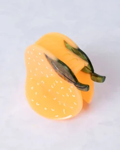 Hand- Painted Claw Hair Clip in Orange Slice