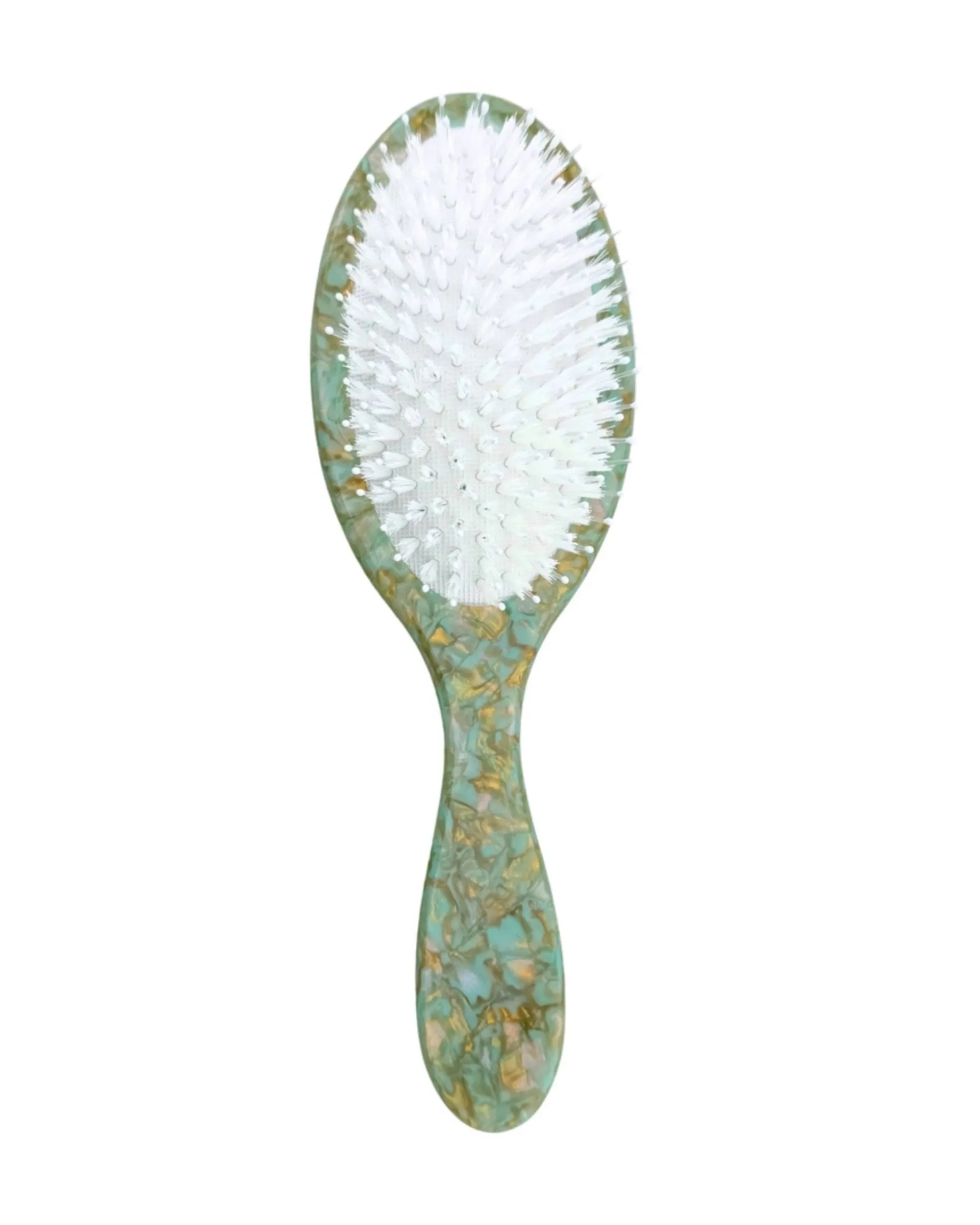 Hand Painted Flower Mahjong Amazing Hair Day Brush in Seafoam Combo