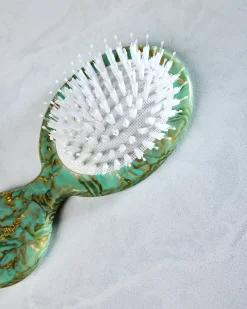 Hand Painted Flower Mahjong Handbag Hero Brush in Seafoam Combo