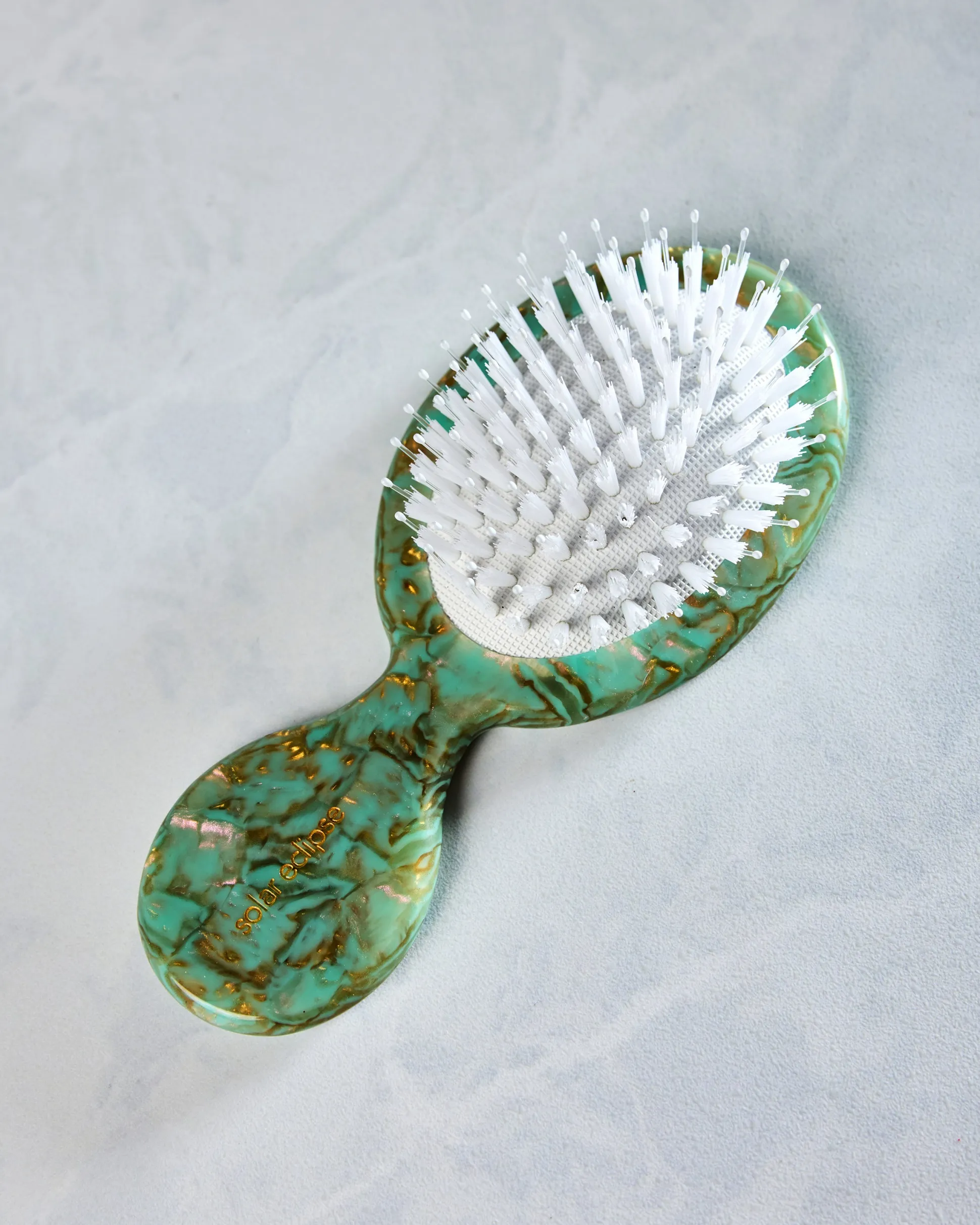 Hand Painted Flower Mahjong Handbag Hero Brush in Seafoam Combo