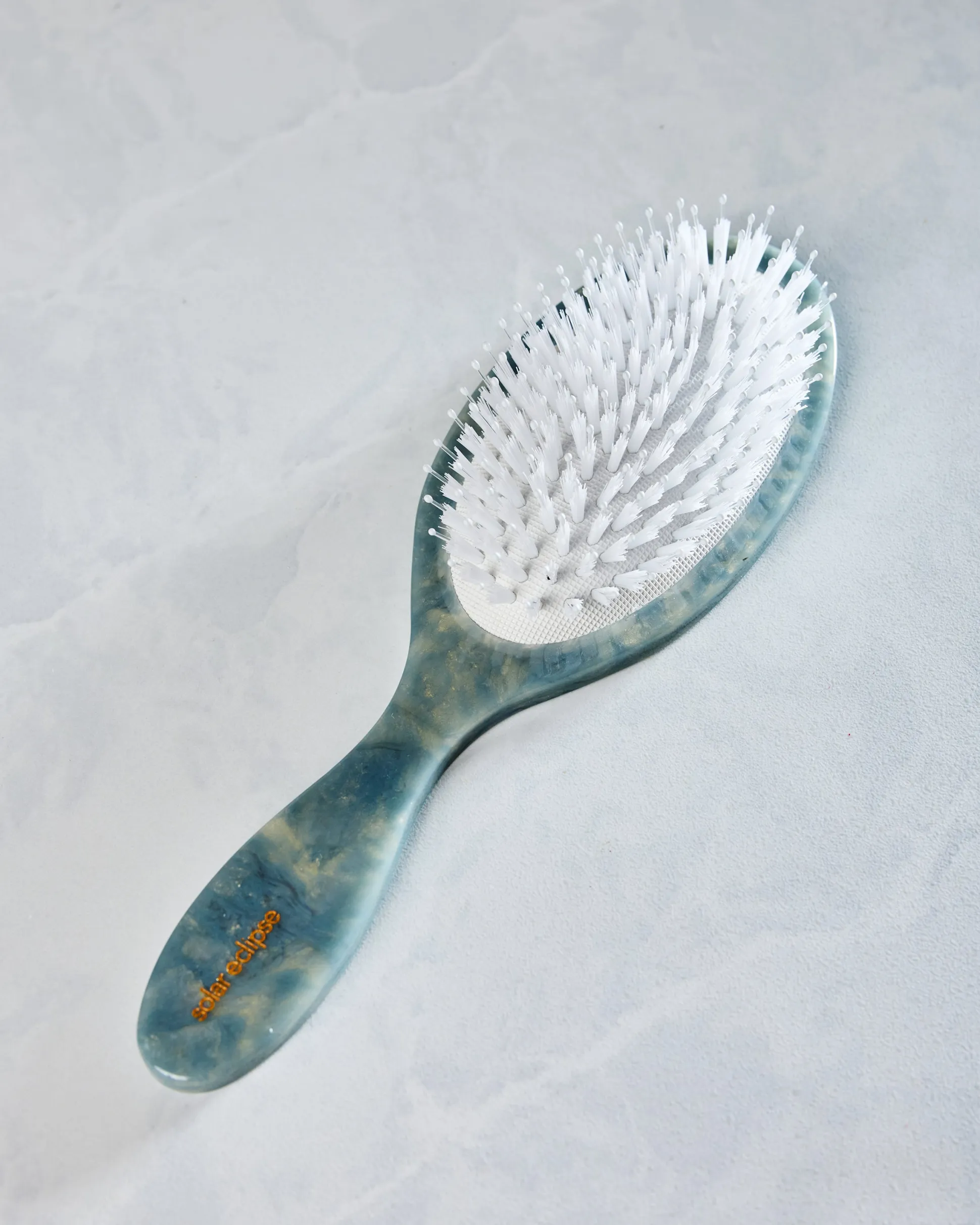 Hand Painted Horse Amazing Hair Day Brush in Blue Combo