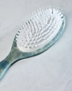 Hand Painted Horse Amazing Hair Day Brush in Blue Combo