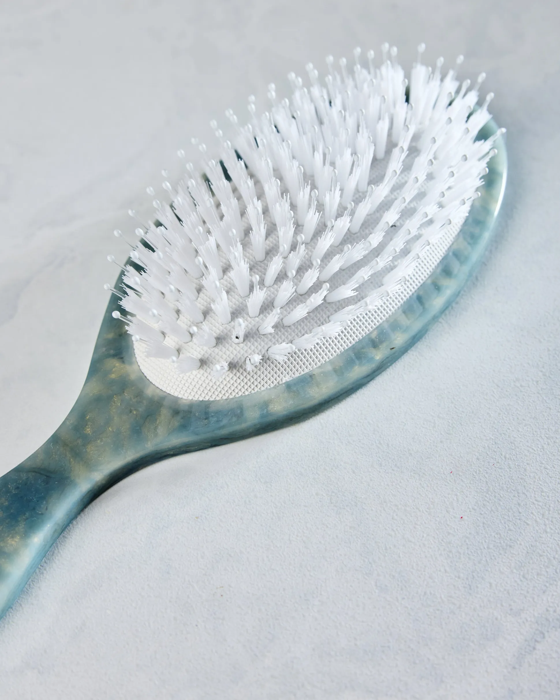 Hand Painted Horse Amazing Hair Day Brush in Blue Combo