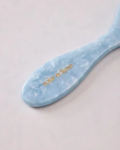 Hand Painted Hydrangea Amazing Hair Day Brush in Blue Combo