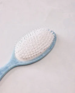 Hand Painted Hydrangea Amazing Hair Day Brush in Blue Combo