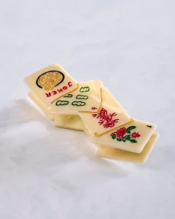 Hand Painted Mahjong Oversize Claw Clip in Multi