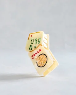 Hand Painted Mini Mahjong Clip in Ivory