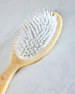 Hand Painted Palm Trees Amazing Hair Brush in Ivory Combo