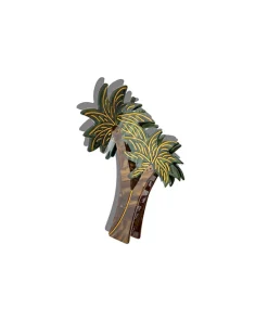 Hand Painted Palm Trees Claw Hair Clip in Green Combo