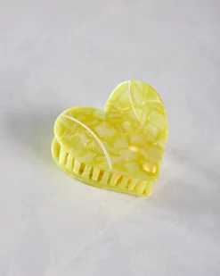 Hand Painted Tennis Lover Claw Hair Clip in Yellow