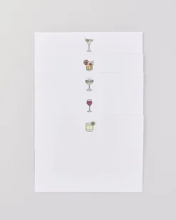 Happy Hour Notecards in White
