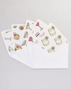 Happy Hour Notecards in White