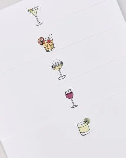 Happy Hour Notecards in White