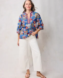Harlow Tunic in Songbird Quilt