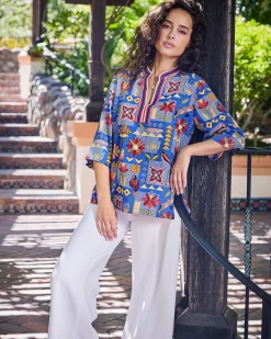 Harlow Tunic in Songbird Quilt