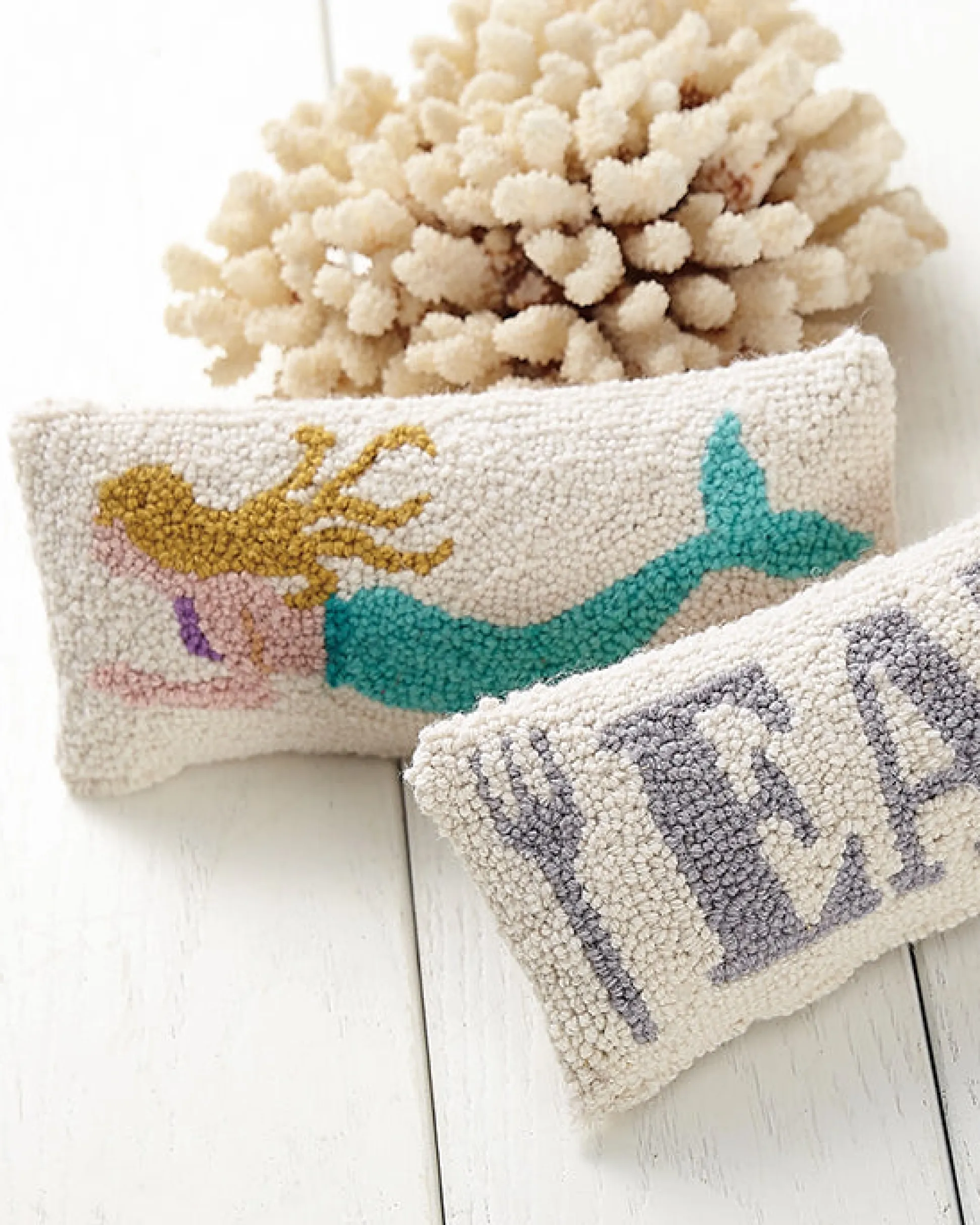 Hook Pillow in Blue Mermaid