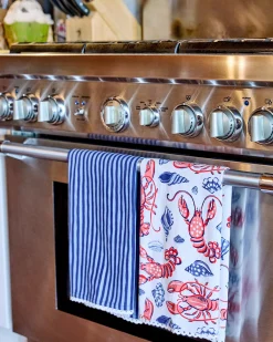 Hostess Kitchen Towels in Lobster Landing