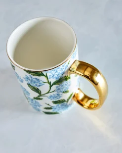 Hydrangea Porcelain Mug in Blue Combo