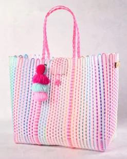 Iris Neon Pink Citron Tote in Neon Pink