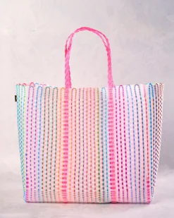 Iris Neon Pink Citron Tote in Neon Pink