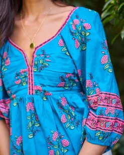 Jasmine Blouse in Salt Air Flowers