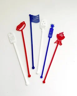 July 4th Stir Stick Set in Red/White/Blue