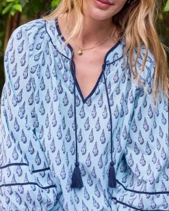 Kaia Blouse in Conch Cascade