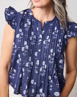 Katie Blouse in Marigold Bloom