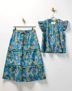 Katie Blouse & Now or Later Skirt Bundle in Willow Wren