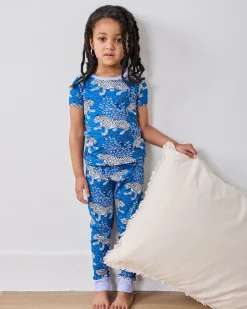 Kids Organic Pima Short Sleeve PJ Set in Bagheera