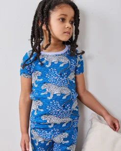 Kids Organic Pima Short Sleeve PJ Set in Bagheera