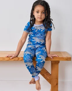 Kids Organic Pima Short Sleeve PJ Set in Bagheera
