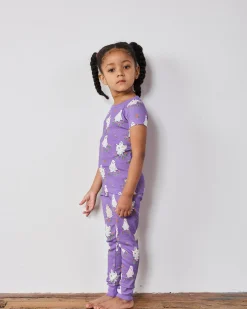 Kids Organic Pima Short Sleeve PJ Set in Gardening Ghosts