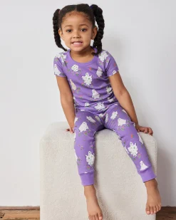Kids Organic Pima Short Sleeve PJ Set in Gardening Ghosts